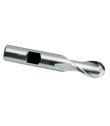 1-1/4" HSS, TWO FLUTE SINGLE END MILL-BALL NOSE